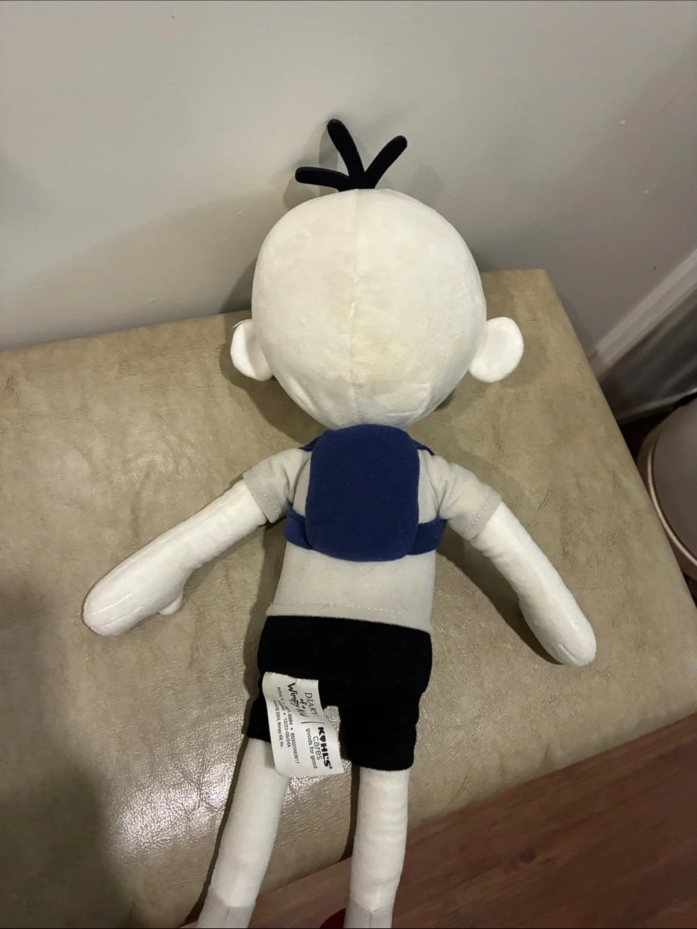 Kohl's White Plush Character with Red Shoes and Black Details